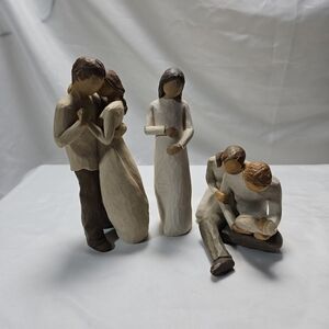 Demdaco Willow Tree Together 2003 Cherish 2002 New Life 2000 Figurines